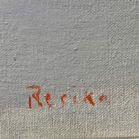 Alt text: Painting, signature detail