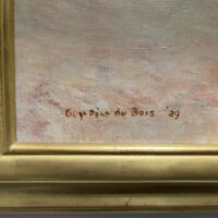 Alt text: Painting, signature detail