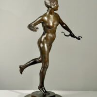 Alt text: Bronze sculpture of the Goddess Diana