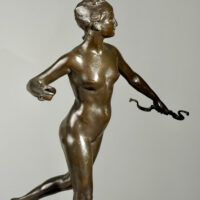 Alt text: Bronze sculpture of the Goddess Diana