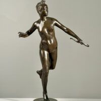 Alt text: Bronze sculpture of the Goddess Diana