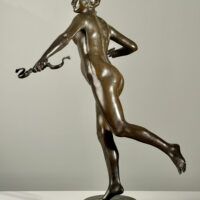 Alt text: Bronze sculpture of the Goddess Diana