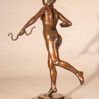 Alt text: Bronze sculpture of the Goddess Diana