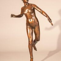 Alt text: Bronze sculpture of the Goddess Diana