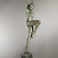 Alt text: Bronze sculpture of a standing woman