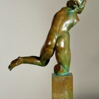 Alt text: Bronze sculpture of a fragmented nude woman