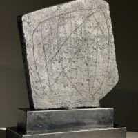 Alt text: Carved stone sculpture