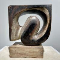 Alt text: organic wood sculpture