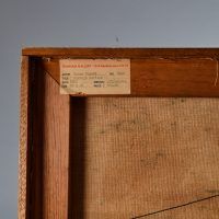 Alt text: Detail of Graham Gallery label on verso