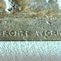 Alt text: Bronze sculpture, foundry detail