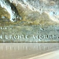 Alt text: Bronze sculpture, foundry detail