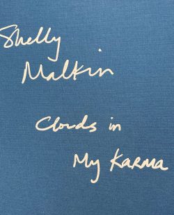 Alt text: Book cover for Shelly Malkin - Clouds in My Karma catalogue
