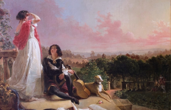 Alt text: Painting of a woman looking into the distance