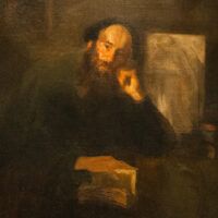 Alt text: Painting of a scholar