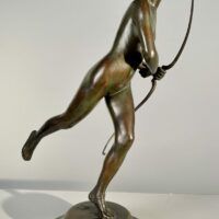 Alt text: Bronze sculpture of Diana
