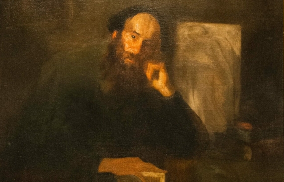 Alt text: Painting of a scholar