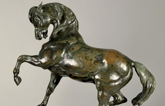 Alt text: Bronze sculpture of a Turkish horse