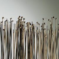 Alt text: Wire sculpture