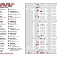 Alt text: Map and key for ADAA Gallery walk event