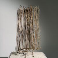 Alt text: Wire sculpture