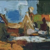 Alt text: Abstracted oil painting
