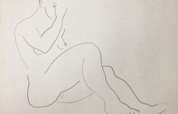 Alt text: Nude figure drawing