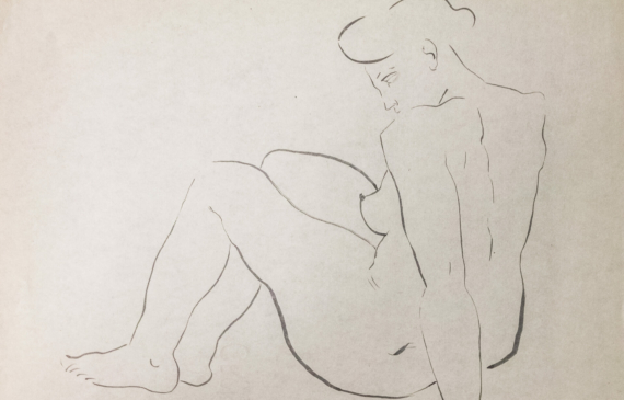 Alt text: Nude figure drawing