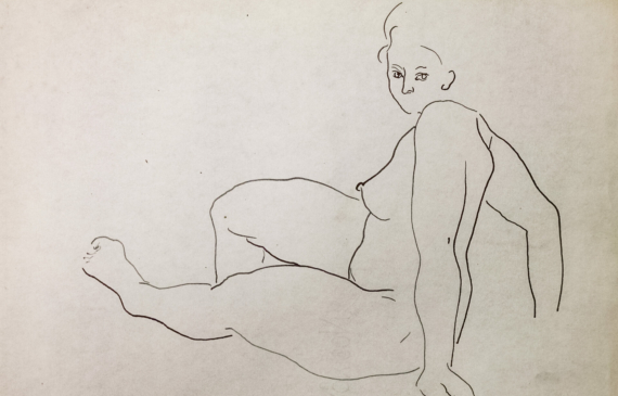 Alt text: Nude figure drawing