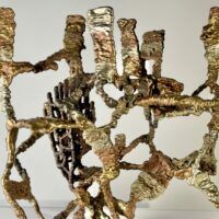 Alt text: Abstract metal sculpture, detail