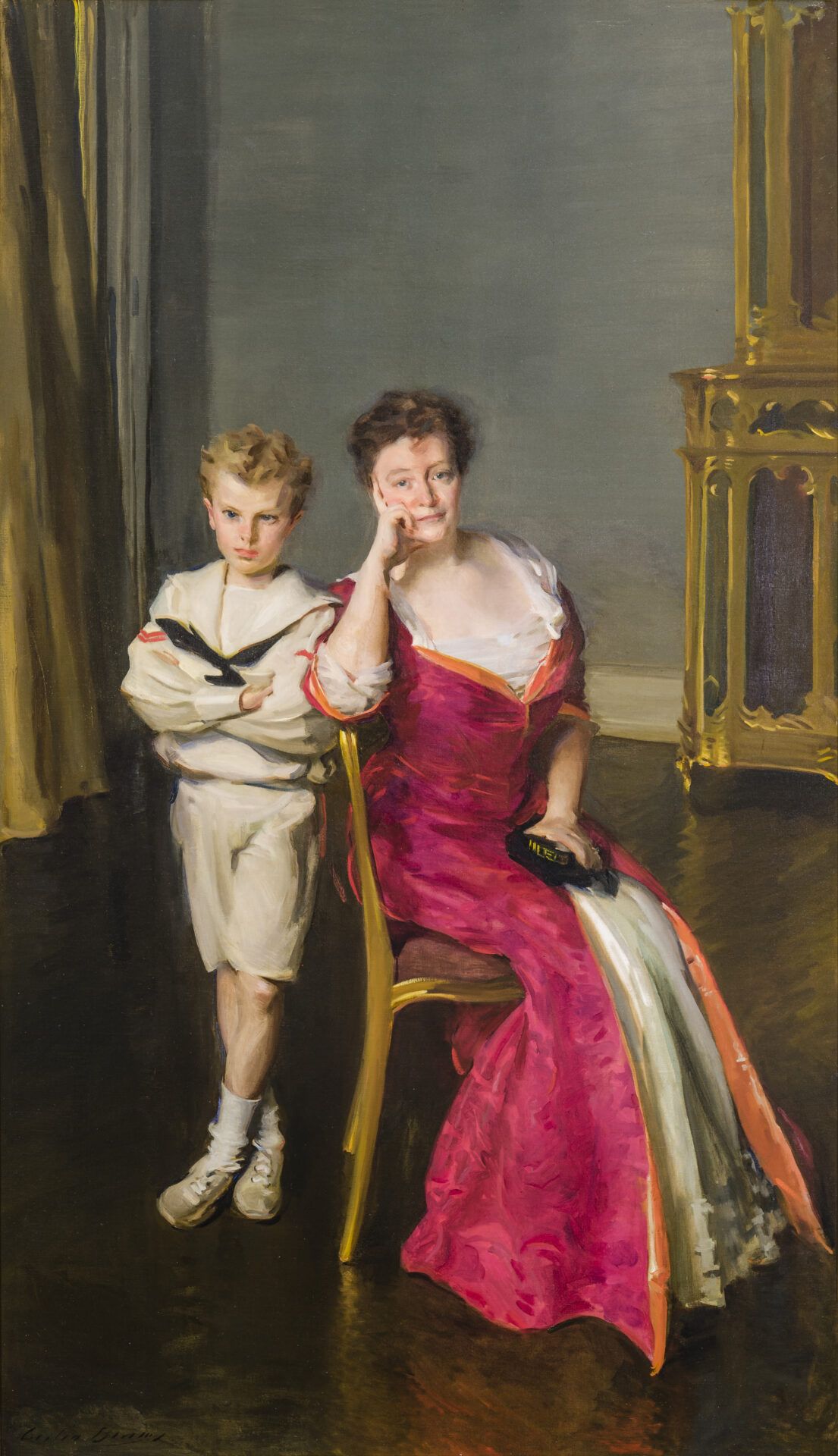 Alt text: Painting of a mother and son