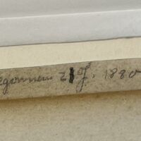 Alt text: Drawing, inscription detail