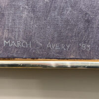 Alt text: Painting signature detail