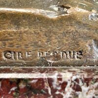 Alt text: Bronze sculpture, foundry detail