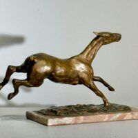 Alt text: Bronze sculpture of a horse