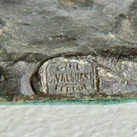 Alt text: Bronze sculpture, foundry detail