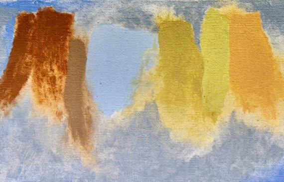 Alt text: Colorful, abstract painting