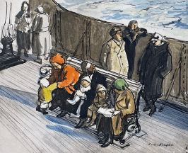 Photograph of Laura Knight watercolor